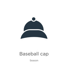 Baseball cap icon vector. Trendy flat baseball cap icon from season collection isolated on white background. Vector illustration can be used for web and mobile graphic design, logo, eps10