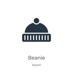 Beanie icon vector. Trendy flat beanie icon from season collection isolated on white background. Vector illustration can be used for web and mobile graphic design, logo, eps10