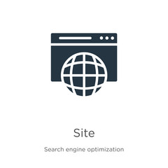 Site icon vector. Trendy flat site icon from seo & web collection isolated on white background. Vector illustration can be used for web and mobile graphic design, logo, eps10