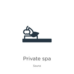 Private spa icon vector. Trendy flat private spa icon from sauna collection isolated on white background. Vector illustration can be used for web and mobile graphic design, logo, eps10