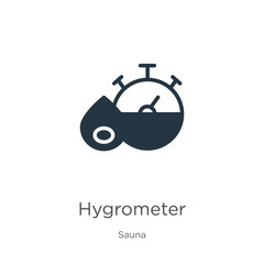 Hygrometer icon vector. Trendy flat hygrometer icon from sauna collection isolated on white background. Vector illustration can be used for web and mobile graphic design, logo, eps10