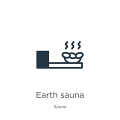 Earth sauna icon vector. Trendy flat earth sauna icon from sauna collection isolated on white background. Vector illustration can be used for web and mobile graphic design, logo, eps10