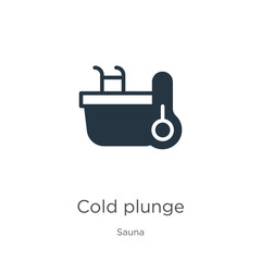 Cold plunge icon vector. Trendy flat cold plunge icon from sauna collection isolated on white background. Vector illustration can be used for web and mobile graphic design, logo, eps10
