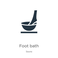Foot bath icon vector. Trendy flat foot bath icon from sauna collection isolated on white background. Vector illustration can be used for web and mobile graphic design, logo, eps10