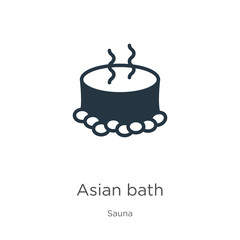 Asian bath icon vector. Trendy flat asian bath icon from sauna collection isolated on white background. Vector illustration can be used for web and mobile graphic design, logo, eps10