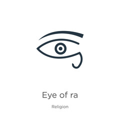 Eye of ra icon vector. Trendy flat eye of ra icon from religion collection isolated on white background. Vector illustration can be used for web and mobile graphic design, logo, eps10