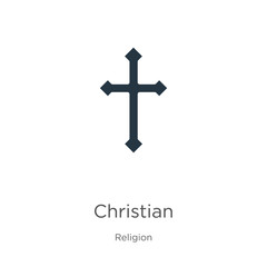 Christian icon vector. Trendy flat christian icon from religion collection isolated on white background. Vector illustration can be used for web and mobile graphic design, logo, eps10