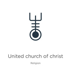 United church of christ icon vector. Trendy flat united church of christ icon from religion collection isolated on white background. Vector illustration can be used for web and mobile graphic design,