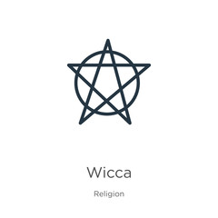 Wicca icon vector. Trendy flat wicca icon from religion collection isolated on white background. Vector illustration can be used for web and mobile graphic design, logo, eps10