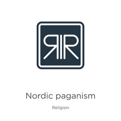 Nordic paganism icon vector. Trendy flat nordic paganism icon from religion collection isolated on white background. Vector illustration can be used for web and mobile graphic design, logo, eps10