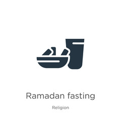 Ramadan fasting icon vector. Trendy flat ramadan fasting icon from religion collection isolated on white background. Vector illustration can be used for web and mobile graphic design, logo, eps10