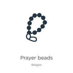 Prayer beads icon vector. Trendy flat prayer beads icon from religion collection isolated on white background. Vector illustration can be used for web and mobile graphic design, logo, eps10