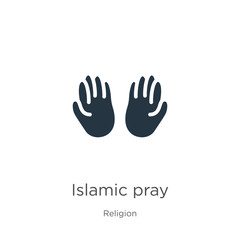 Fototapeta na wymiar Islamic pray icon vector. Trendy flat islamic pray icon from religion collection isolated on white background. Vector illustration can be used for web and mobile graphic design, logo, eps10