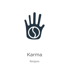Karma icon vector. Trendy flat karma icon from religion collection isolated on white background. Vector illustration can be used for web and mobile graphic design, logo, eps10
