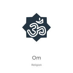 Om icon vector. Trendy flat om icon from religion collection isolated on white background. Vector illustration can be used for web and mobile graphic design, logo, eps10