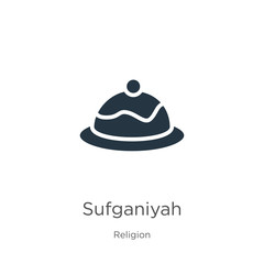 Sufganiyah icon vector. Trendy flat sufganiyah icon from religion collection isolated on white background. Vector illustration can be used for web and mobile graphic design, logo, eps10