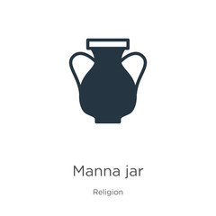 Manna jar icon vector. Trendy flat manna jar icon from religion collection isolated on white background. Vector illustration can be used for web and mobile graphic design, logo, eps10