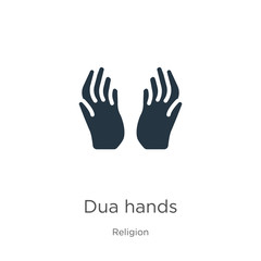 Dua hands icon vector. Trendy flat dua hands icon from religion collection isolated on white background. Vector illustration can be used for web and mobile graphic design, logo, eps10
