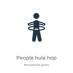 People hula hop icon vector. Trendy flat people hula hop icon from recreational games collection isolated on white background. Vector illustration can be used for web and mobile graphic design, logo,