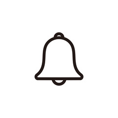 Simple bell notification flat icon design vector