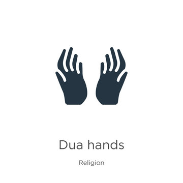 Dua hands icon vector. Trendy flat dua hands icon from religion collection isolated on white background. Vector illustration can be used for web and mobile graphic design, logo, eps10