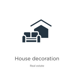 House decoration icon vector. Trendy flat house decoration icon from real estate collection isolated on white background. Vector illustration can be used for web and mobile graphic design, logo, eps10