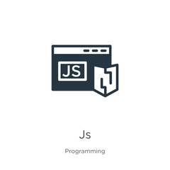 Js icon vector. Trendy flat js icon from programming collection isolated on white background. Vector illustration can be used for web and mobile graphic design, logo, eps10