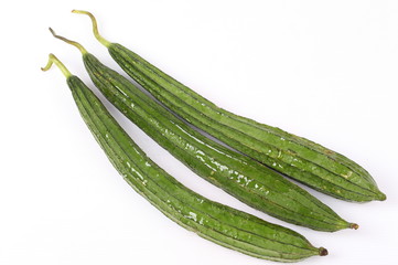 fresh vegetable zucchini isolated on white background