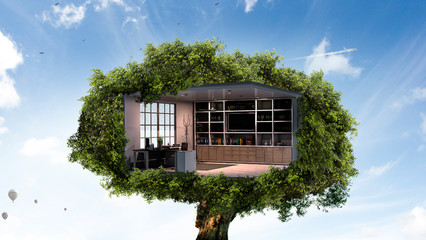 Real estate and ecology concept