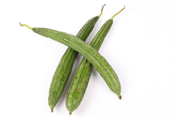 fresh vegetable zucchini isolated on white background