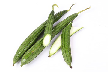 fresh vegetable zucchini isolated on white background