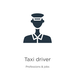 Taxi driver icon vector. Trendy flat taxi driver icon from professions & jobs collection isolated on white background. Vector illustration can be used for web and mobile graphic design, logo, eps10