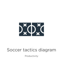 Soccer tactics diagram icon vector. Trendy flat soccer tactics diagram icon from productivity collection isolated on white background. Vector illustration can be used for web and mobile graphic