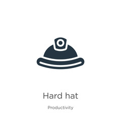 Hard hat icon vector. Trendy flat hard hat icon from productivity collection isolated on white background. Vector illustration can be used for web and mobile graphic design, logo, eps10
