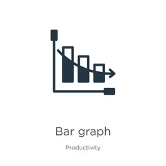 Bar graph icon vector. Trendy flat bar graph icon from productivity collection isolated on white background. Vector illustration can be used for web and mobile graphic design, logo, eps10