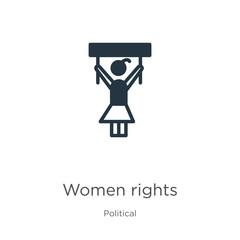 Women rights icon vector. Trendy flat women rights icon from political collection isolated on white background. Vector illustration can be used for web and mobile graphic design, logo, eps10