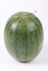 fresh green watermelon isolated on white background