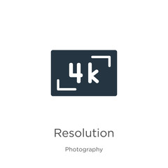 Resolution icon vector. Trendy flat resolution icon from photography collection isolated on white background. Vector illustration can be used for web and mobile graphic design, logo, eps10