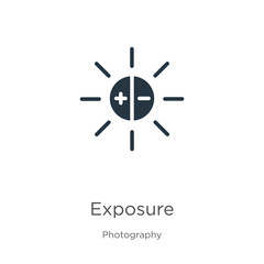 Exposure icon vector. Trendy flat exposure icon from photography collection isolated on white background. Vector illustration can be used for web and mobile graphic design, logo, eps10