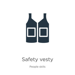 Safety vesty icon vector. Trendy flat safety vesty icon from people skills collection isolated on white background. Vector illustration can be used for web and mobile graphic design, logo, eps10