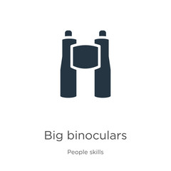Big binoculars icon vector. Trendy flat big binoculars icon from people skills collection isolated on white background. Vector illustration can be used for web and mobile graphic design, logo, eps10