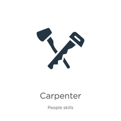Carpenter icon vector. Trendy flat carpenter icon from people skills collection isolated on white background. Vector illustration can be used for web and mobile graphic design, logo, eps10