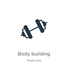 Body building icon vector. Trendy flat body building icon from people skills collection isolated on white background. Vector illustration can be used for web and mobile graphic design, logo, eps10