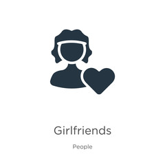 Girlfriends icon vector. Trendy flat girlfriends icon from people collection isolated on white background. Vector illustration can be used for web and mobile graphic design, logo, eps10