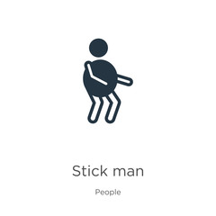 Stick man icon vector. Trendy flat stick man icon from people collection isolated on white background. Vector illustration can be used for web and mobile graphic design, logo, eps10