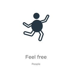 Feel free icon vector. Trendy flat feel free icon from people collection isolated on white background. Vector illustration can be used for web and mobile graphic design, logo, eps10