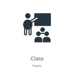 Class icon vector. Trendy flat class icon from people collection isolated on white background. Vector illustration can be used for web and mobile graphic design, logo, eps10