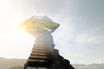 Stairs leading up to the sky