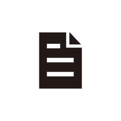 Simple document flat icon design vector