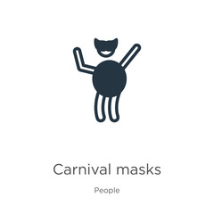 Carnival masks icon vector. Trendy flat carnival masks icon from people collection isolated on white background. Vector illustration can be used for web and mobile graphic design, logo, eps10